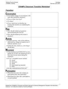 CHAMPs Classroom Transition Worksheet-blank