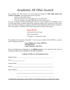 Academic All Ohio Award Nomination Form