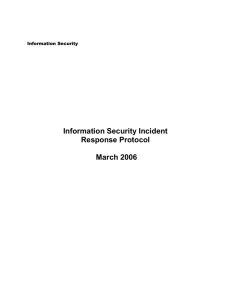 Incident Response Protocol - Northwestern University Information