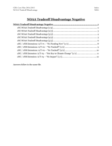 NOAA Tradeoff Disadvantage Negative
