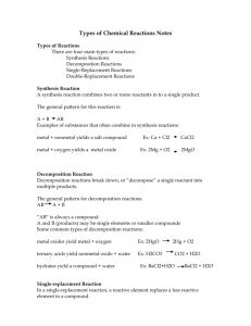 Unit 1 Introduction To Chemistry
