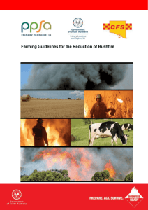 1. Farming Guidelines for the Reduction of Bushfire Risk