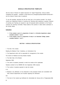 module specification template