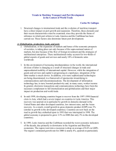 Trends in Maritime Transport and Port Development