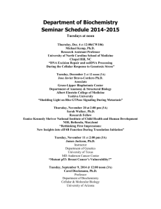 Biochemistry seminar list - University of Mississippi Medical Center