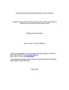 NORTH PACIFIC RESEARCH BOARD PROJECT FINAL REPORT