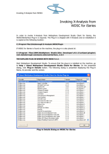 WdscXaInterface Plugin - Guidelines