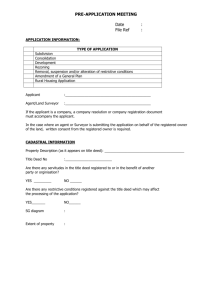 Pre-Application Meeting Checklist and guide.