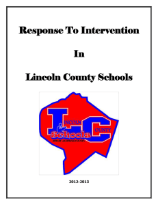 LC RTI Final Document - Lincoln County Schools