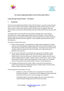 Final project report - Barnet - London Safeguarding Children Board