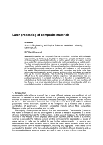 Laser processing of composite materials