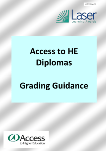 Access to HE Diploma: - Laser Learning Awards