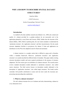 1. What is a dataset structure? - International Cartographic Association