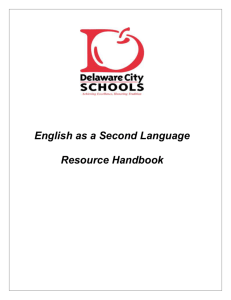 English as a Second Language Resource Handbook Vision