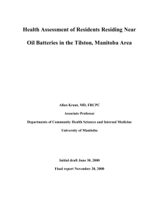 Health Assessment - Government of Manitoba
