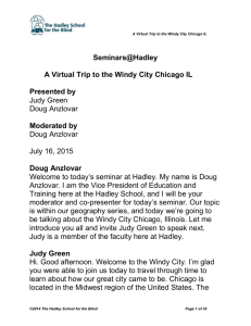 A Virtual Trip to the Windy City: Chicago, IL Transcript