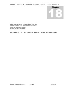 Procedure: Reagent Validation – Qualitative Assay