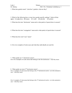 Ch. 3 Grammar Worksheet