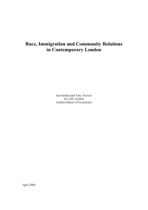 Race, Immigration and Community Relations in Contemporary