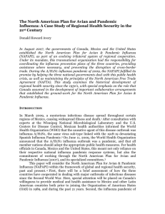 The North American Plan for Avian and Pandemic Influenza: A Case