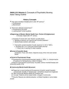Concepts of Psychiatric Nursing