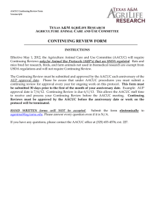 AACUC Continuing Review Form