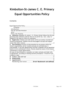 This policy document outlines an area of school policy which has a