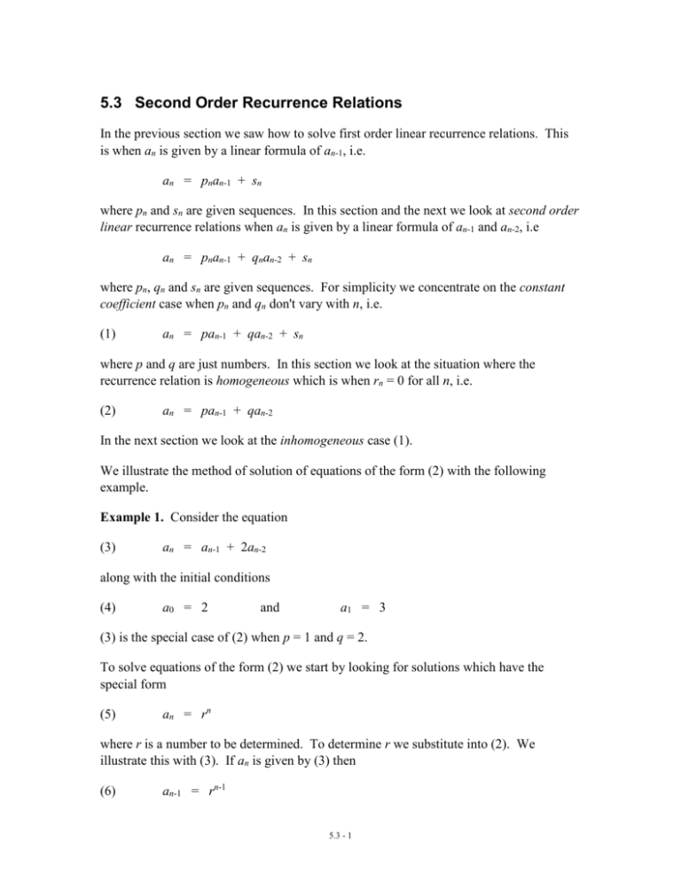 second-order-recurrence-relations