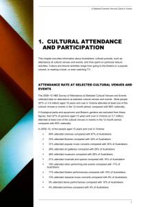 1. Cultural attendance and participation