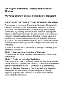 The Region of Waterloo Diversity and Inclusion Strategy We Value D
