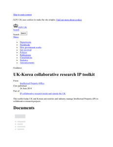 UK-Korea collaborative research IP toolkit - Publications