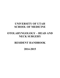 Call Schedule - University of Utah
