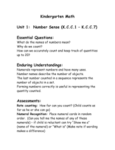 Kindergarten Math - Wikispaces