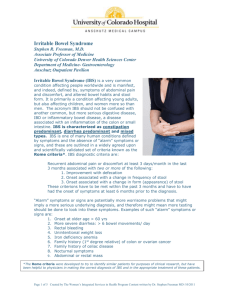 Irritable Bowel Syndrome - University of Colorado Hospital