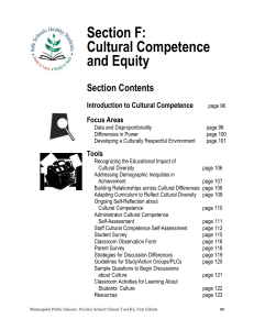 Cultural Competence and Equity - Educational & Cultural Services