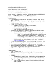 Chittenden Chapter Meeting Notes 12 9 09