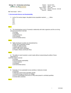 BIOL 112 SM 2014 MTX 1 QA Ch 1_6 140630