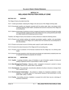 Article 16 WELLHEAD PROTECTION