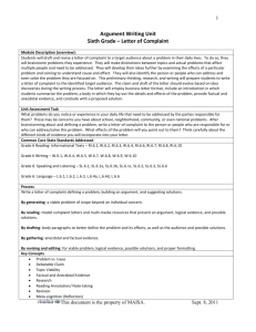 Argument Unit Outline