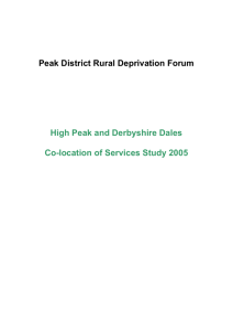 High Peak and Derbyshire Dales Co-location of