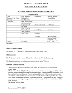 minutes of chadwell community forum meeting