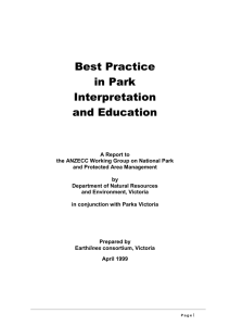 Best Practice in Park Interpretation and Education