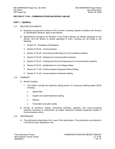 Communications Backbone Cabling