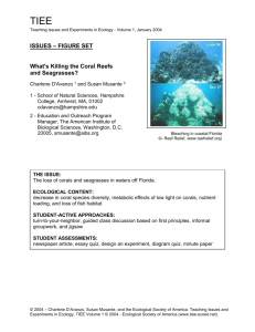 coral - Teaching Issues and Experiments in Ecology