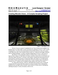 Creating Monster Arena – A Complex Scripting Project