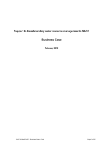 Title: Support to transboundary water resource management in SADC