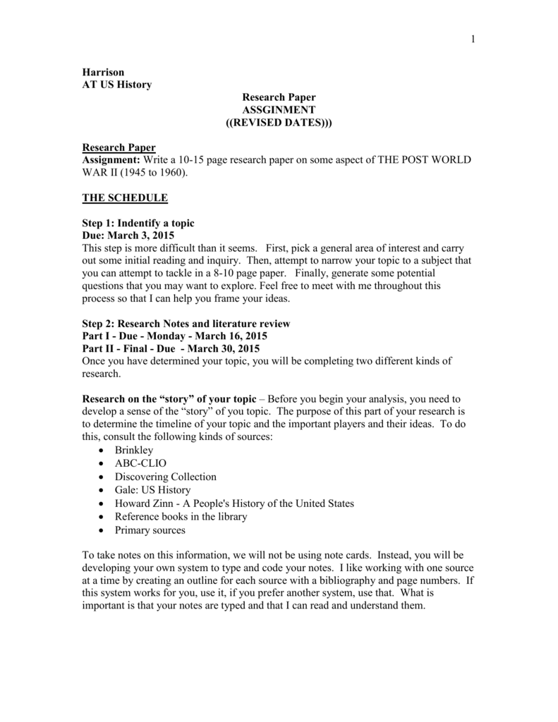 Research Paper - Scarsdale Union Free School District