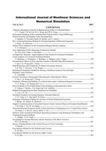 No. 3, Vol. 8, 2007 - International Journal of Nonlinear Sciences and
