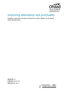 Improving attendance and punctuality