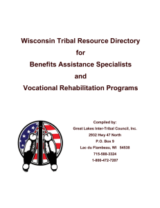 Wisconsin Tribal Resource Directory for Benefits Assistance